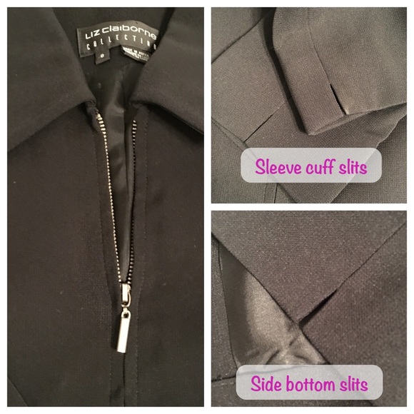 Liz Claiborne Collection Black full-zip jacket. - Picture 4 of 4